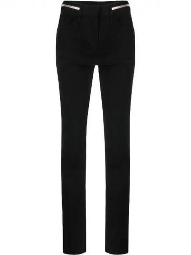 Rhinestone trimmed slim denim pants - GIVENCHY - BALAAN 1