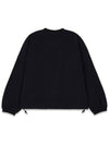 Women s Long Sleeve T Shirt V Neck Logo String Anorak Black MCFW24AR1BK - MACKY - BALAAN 3