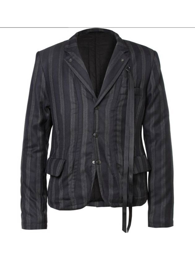 reversible padded stripped jacket - ANN DEMEULEMEESTER - BALAAN 4