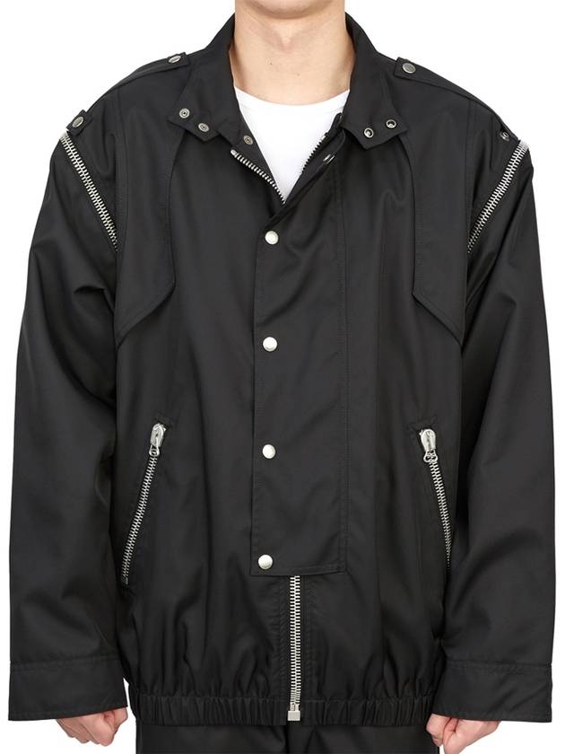 Metamorfosi Multi Zip-Up Jacket Black - GUCCI - BALAAN 3