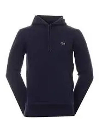 Logo Patch Organic Cotton Hoodie Navy - LACOSTE - BALAAN 2