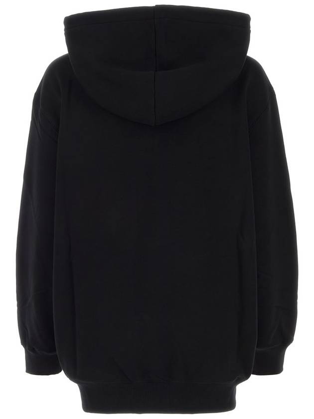 Oversized Embroidered Curb Hoodie Black - LANVIN - BALAAN 3