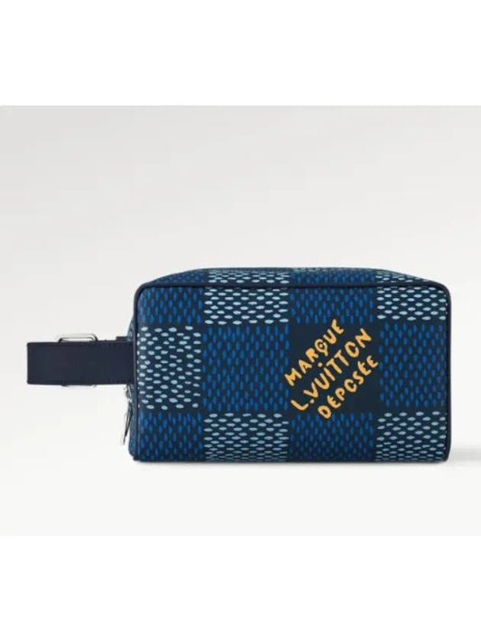 Locker Dob Kit Blue Damier Heritage Canvas Pouch N40747 - LOUIS VUITTON - BALAAN 1