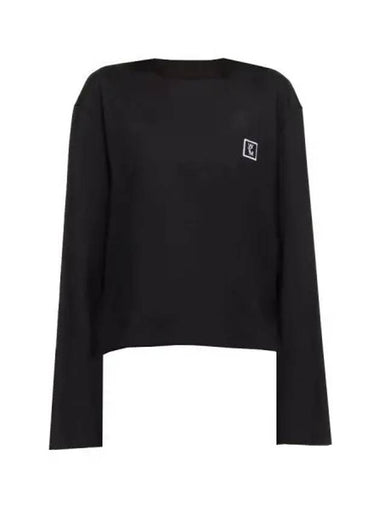 Back Logo Long Sleeve T-shirt Black - WOOYOUNGMI - BALAAN 1