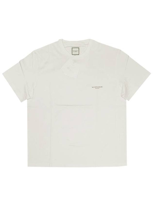 Square Back Logo Short Sleeve T-shirt Ivory - WOOYOUNGMI - BALAAN 2