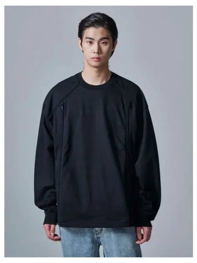 Side open mesh color scheme sweatshirt black domestic product GM0024080855325 - JUUN.J - BALAAN 1