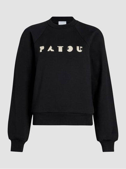 Logo Print Sweatshirt Black - PATOU - BALAAN 2