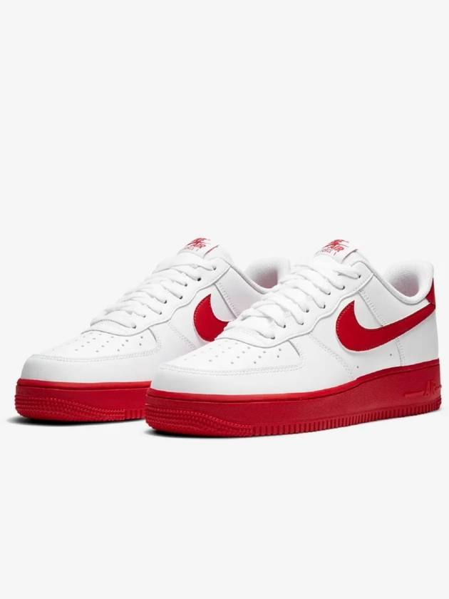 Air Force 1 Low Top Sneakers White Red Midsole - NIKE - BALAAN 6