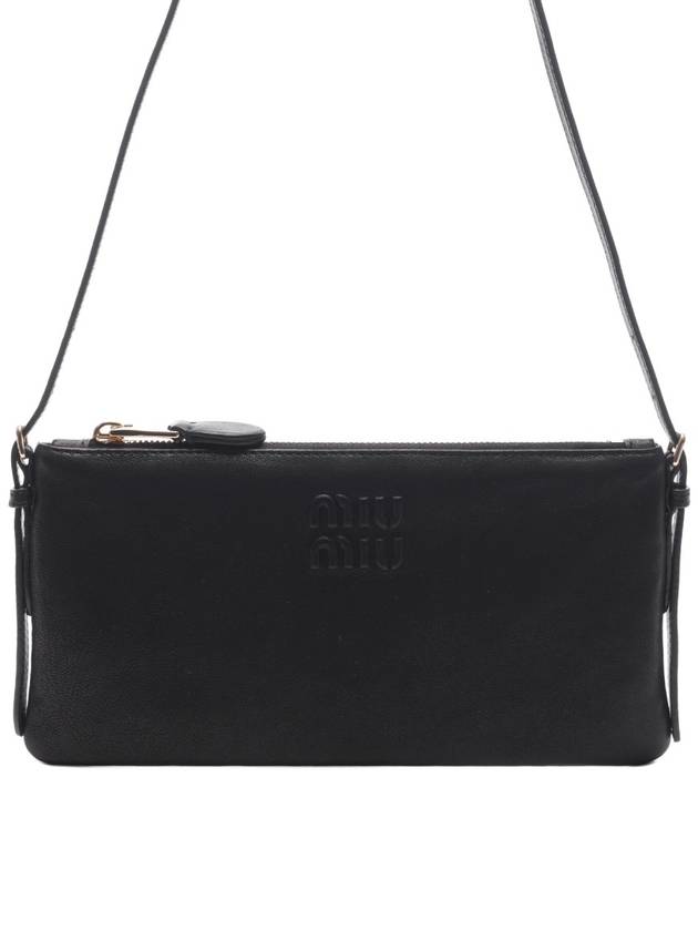 Nappa Leather Mini Pouch Bag Black - MIU MIU - BALAAN 3