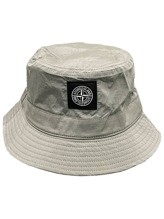 Logo Patch Nylon Metal Bucket Hat Green - STONE ISLAND - BALAAN 2