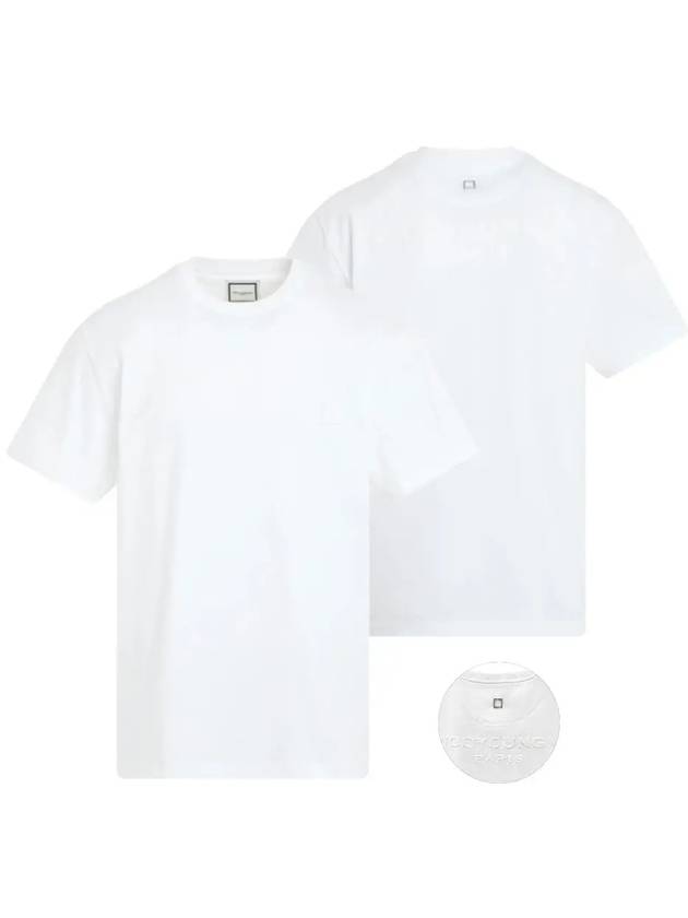 Luminous Back Logo Short Sleeve T-Shirt White - WOOYOUNGMI - BALAAN 2