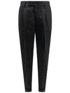 Cotton Linen Straight Pants Black - PT TORINO - BALAAN 1