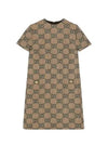 GG Wool Short Dress Green Beige - GUCCI - BALAAN 2