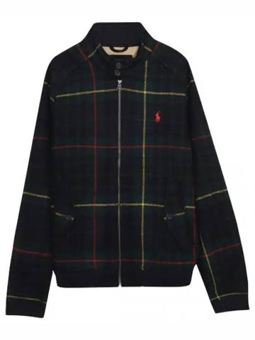 Pony logo embroidered tartan check wool jacket men - POLO RALPH LAUREN - BALAAN 1