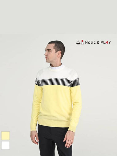 block color combination casual sweaterHC1MSW001 - HOLIC&PLAY - BALAAN 1