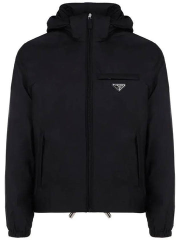 Re-Nylon Padded Jacket Black - PRADA - BALAAN 1