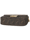 Baguette Chain FF Jacquard Medium Cross Bag Brown - FENDI - BALAAN 5