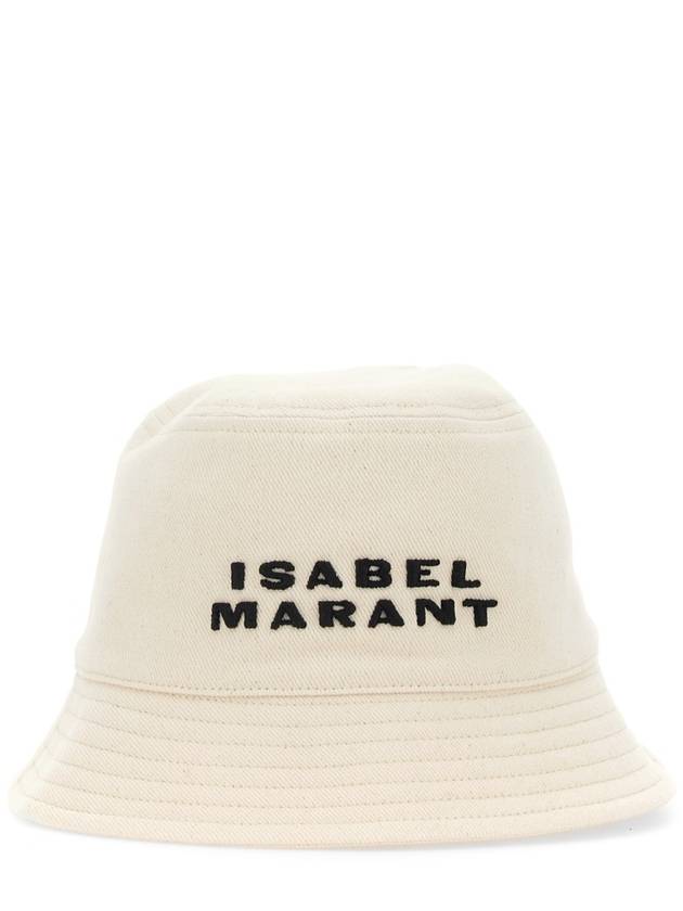 Haley Logo Bucket Hat Black Ecru - ISABEL MARANT - BALAAN 3