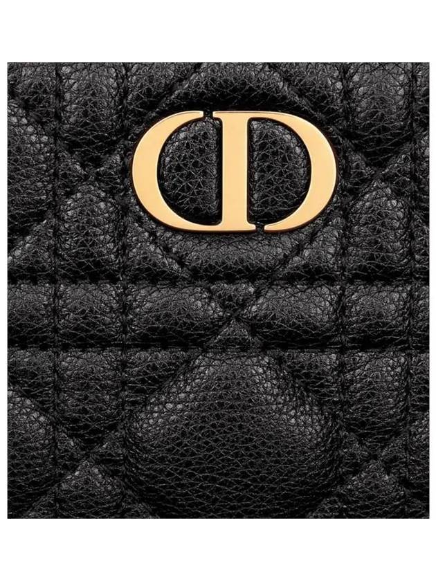 Caro Lavender Supple Cannage Half Wallet Black - DIOR - BALAAN 6