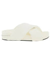 Women's Padded Cross Strap Slippers White - JIL SANDER - BALAAN 2