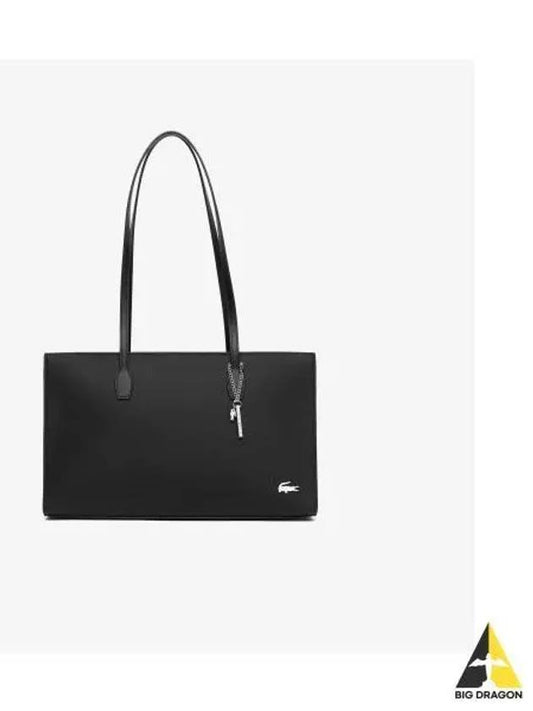 Women s daily lifestyle horizontal shopper bag black - LACOSTE - BALAAN 1