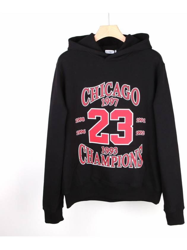 Chicago 23 Champion Print Hoodie Black - IH NOM UH NIT - BALAAN 2