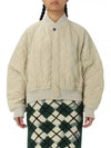 Quilted Bomber Jacket Ivory - BURBERRY - BALAAN 2