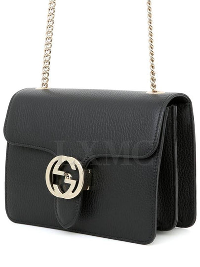 Interlocking GG chain cross bag black mini 510304 - GUCCI - BALAAN 2