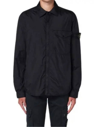 Logo Patch Zip Up Jacket Black - STONE ISLAND - BALAAN 2