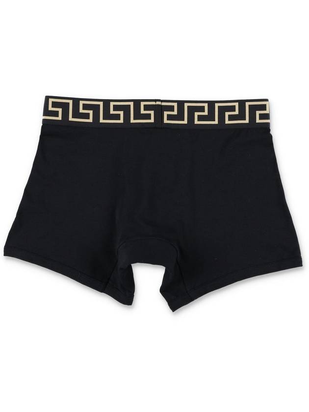 Men's Greca Waist Band Boxer Briefs 2 Pack Black - VERSACE - BALAAN 4