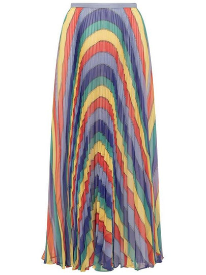 Wave Print Pleated Skirt ROPW35017LRW130 - ROCHAS - BALAAN 2