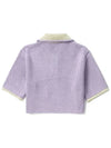 Le Maille Arco Contrasted Cropped Knit Polo Shirt Purple - JACQUEMUS - BALAAN 4