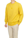 Metropolis Series Stretch Fleece Logo Sweatshirt Yellow - CP COMPANY - BALAAN 5