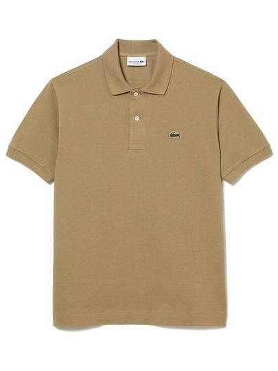 Men's Logo Classic Fit Cotton Short Sleeve Polo Shirt Beige - LACOSTE - BALAAN 2