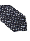 Round Interlocking G Silk Tie Navy - GUCCI - BALAAN 4