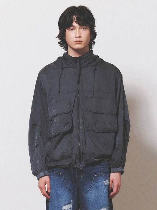 Packable Windbreaker Charcoal - NUAKLE - BALAAN 2