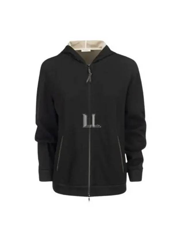 Women's Monilli French Terry Zip-Up Hoodie Black - BRUNELLO CUCINELLI - BALAAN 2