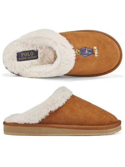 Kayleigh Scuff Bear Suede Mule Brown - POLO RALPH LAUREN - BALAAN 2