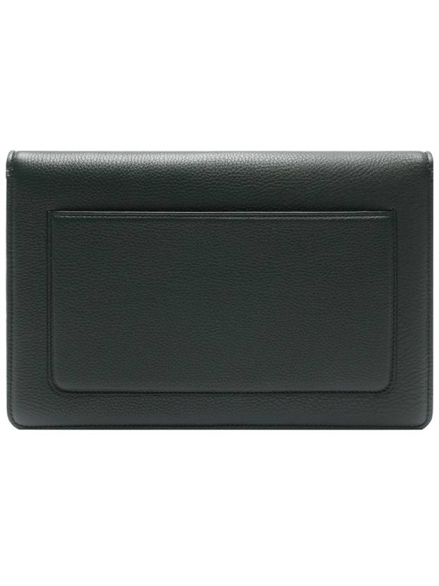 V Logo Clutch Bag Dark Green - VALENTINO - BALAAN 5