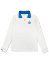 Long sleeve color combination half zip-up t-shirt WHITE - MONBIRDIE GOLF - BALAAN 2