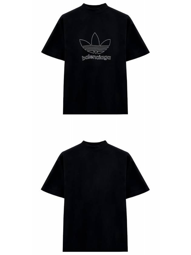 Logo Printing Oversized Short Sleeve T-Shirt Black - BALENCIAGA - BALAAN 5