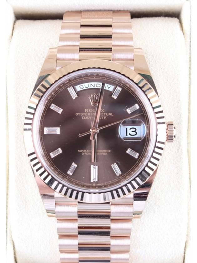 Rolex Day Date Choco Board Baguette Diamond 21 Years - ROLEX - BALAAN 3