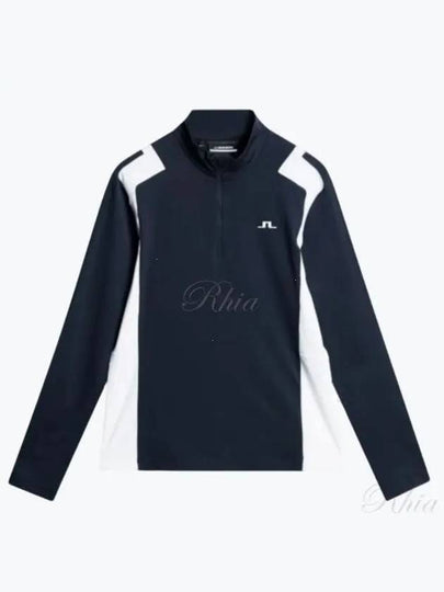 Lucas Quarter Zipper Long Sleeve T-Shirt Navy - J.LINDEBERG - BALAAN 2