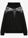 Grey Wing Print Hoodie Black - MARCELO BURLON - BALAAN 3