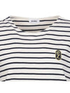 Striped diagonal wappen embroidery t-shirt MW4ME484 - P_LABEL - BALAAN 4