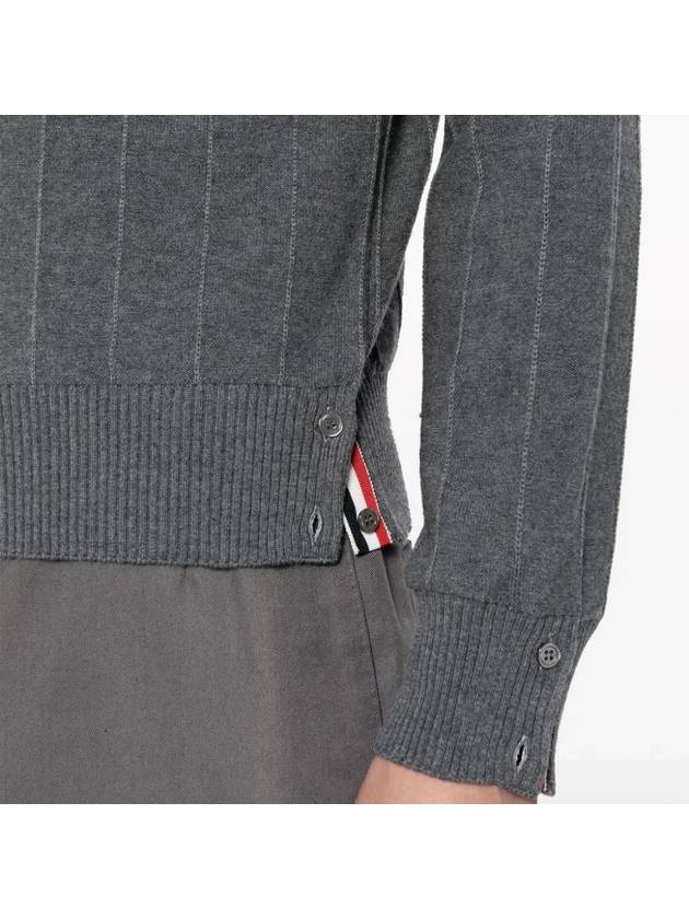 Men's Wool Relaxed Pullover Knit Top Med Grey - THOM BROWNE - BALAAN 6