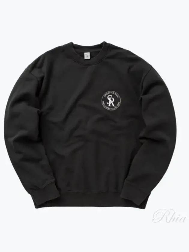 Logo Print Cotton Sweatshirt Black - SPORTY & RICH - BALAAN 2