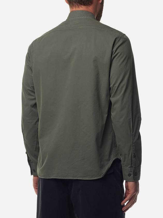 Organic Gabardine Buttoned Lens Long Slevee Shirt Green - CP COMPANY - BALAAN 6