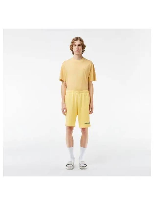 Men s SUMMER Pack Lettering Shorts Deep Yellow - LACOSTE - BALAAN 1