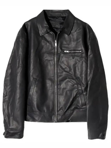 Nappa leather blouson jacket - PRADA - BALAAN 1